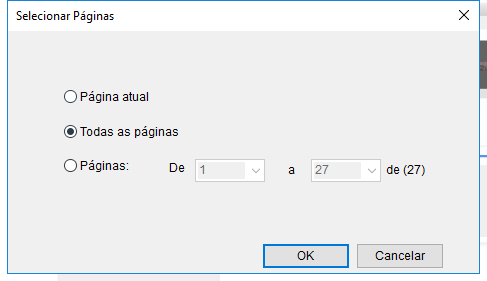 Selecione as páginas